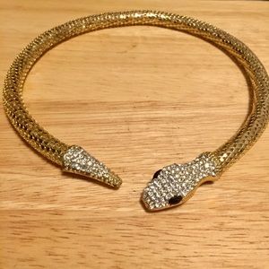 Gold and "Diamond" Snake Choker